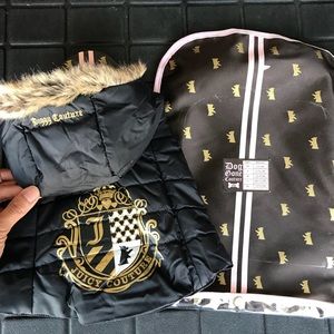 Juicy Couture Faux Fur Hoodie Jacket for Dog Pet